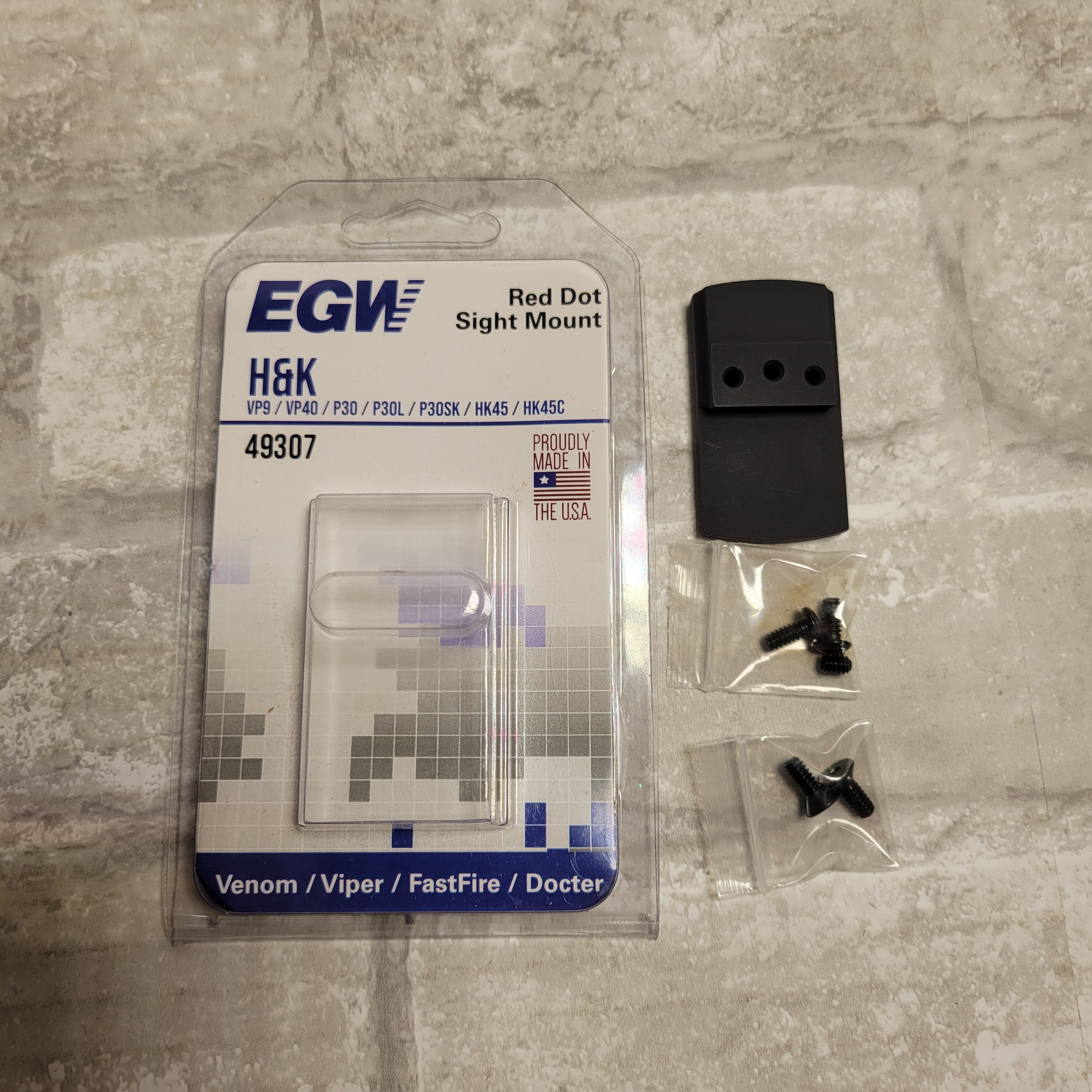 EGW Sight Mount For Vortex Viper/Venom, FastFire, Docter, H&K VP9, P30 49307 (8041996779758)